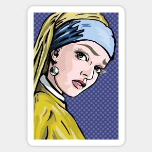 Lichtenstein Girl with a Pearl Earring Magnet